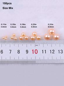 150顆人造珍珠設計裝飾珠，現代撞色家用塑料珠 - 彩色 - 查看 2
