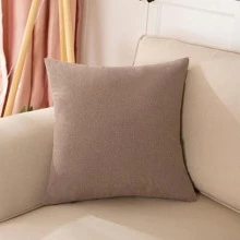 1 Màu Trơn Đệm Không Chất Độn, Tối Giản Polyester Ném Gối Cho Ghế Sofa - Cà phê nâu - Xem 1