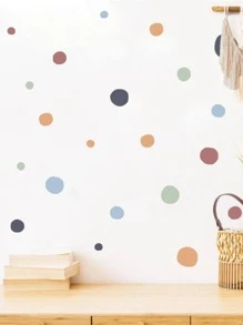 SURELIFE 波西米亚波点爱心图案乙烯基墙贴，婴儿房装饰，即撕即贴，贴纸，墙贴，乙烯基贴纸，家居装饰，春季装饰，焕新家居，Rama Decor贴纸，生日毕业礼物 - 彩色 - 查看 4
