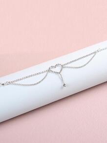 A Caring Ladies' Fashionable Ankle Chain Suitable For Parties And Engagements - Silver - View 4