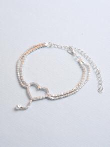 A Caring Ladies' Fashionable Ankle Chain Suitable For Parties And Engagements - Silver - View 2