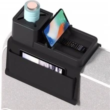 Portable Couch Drink Holder - Couch Arm Tray and Cup Holder Accessory Suitable for Sofa Armrests - màu đen - Xem 1