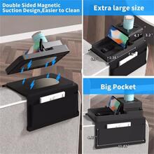 Portable Couch Drink Holder - Couch Arm Tray and Cup Holder Accessory Suitable for Sofa Armrests - màu đen - Xem 6