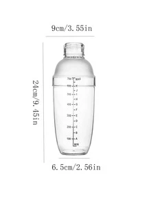 1 bình lắc cocktail trong suốt 700ml - trắng - Xem 7