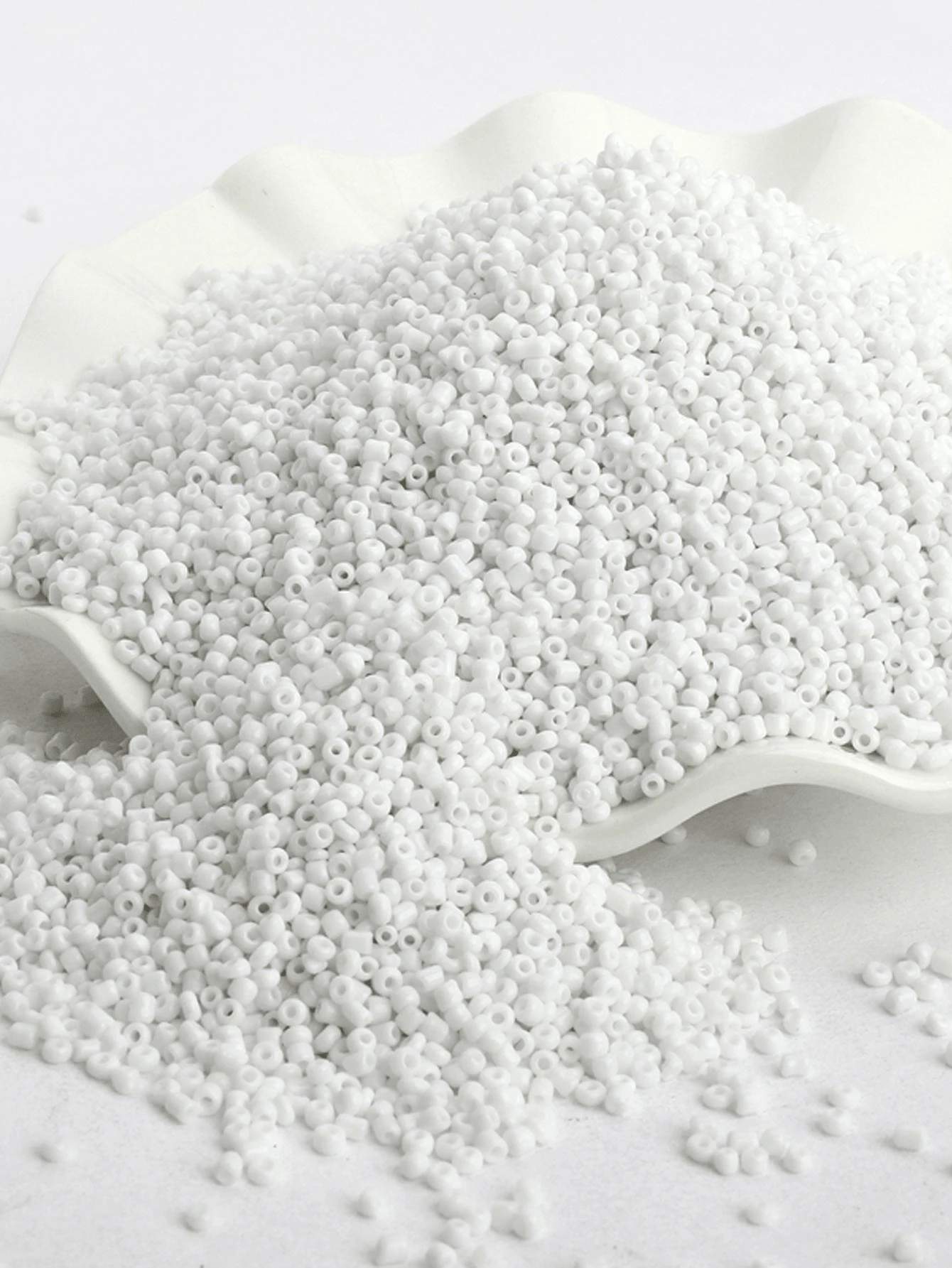 2000 顆 2 毫米玻璃籽珠 DIY 手鍊製作 - 白色 - 查看 1