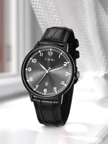TOMI Montre à quartz TOMI pour hommes, design simple avec bracelet , style casual business, grand cadran, convient pour la vie quotidienne