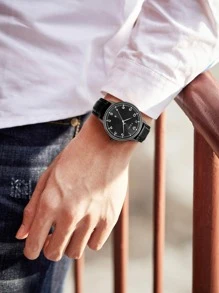TOMI Montre à quartz TOMI pour hommes, design simple avec bracelet , style casual business, grand cadran, convient pour la vie quotidienne