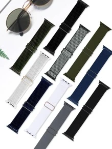 10 Stücke Set geflochtenes elastisches Nylon Sport Solo Loop kompatibel mit Armband, kompatibel mit Xiaomi, kompatibel mit Huawei, kompatibel mit Fitbit Versa 2 1, kompatibel mit Samsung Galaxy Watch, 20MM 22MM 38mm 40mm 41mm 42mm 44mm 45mm 49mm für Frauen Männer, Nylon Elastische Armbänder kompatibel mit Series 9 8 7 6 SE 5 4 3 2 1 Ultra Ultra als Geschenk für Studenten zur Rückkehr in die Schule