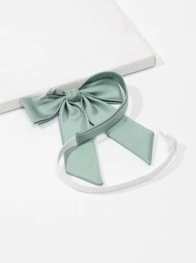 unicolor corbata de lazo - verde menta - Ver 3