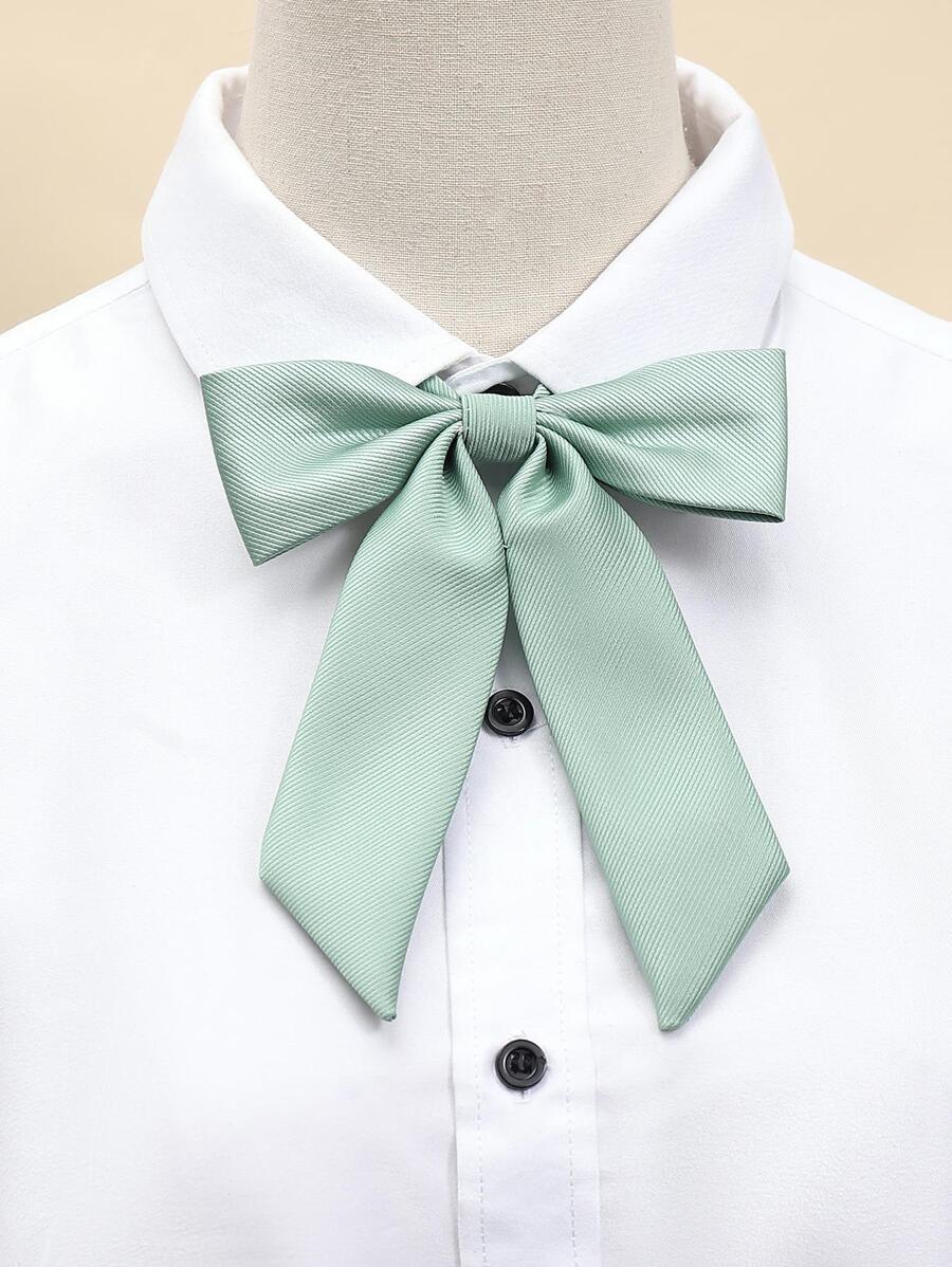 unicolor corbata de lazo - verde menta - Ver 1