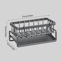 1pc Carbon Steel Multifunctional Kitchen Drain Rack