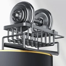 1pc Carbon Steel Multifunctional Kitchen Drain Rack