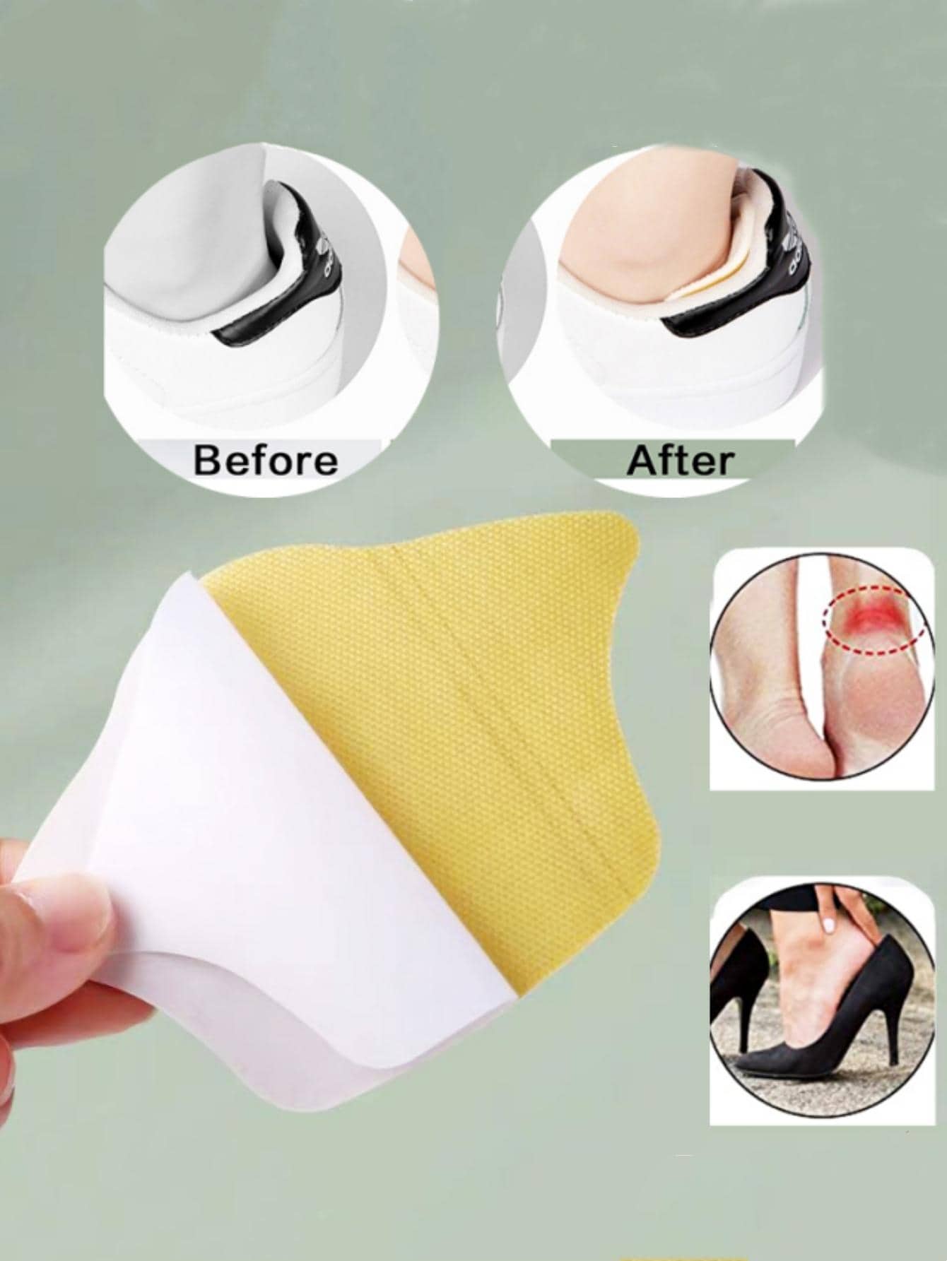 2pcs(1 Pair) Shoe Insole Pads With Heel And Arch Support, Adjustable