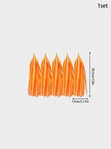 5 Chiếc Thiết Kế Tua Rua Trang Trí Cờ Kéo, Tua Rua Treo Giấy Hiện Đại Cho Bữa Tiệc - trái cam - Xem 3