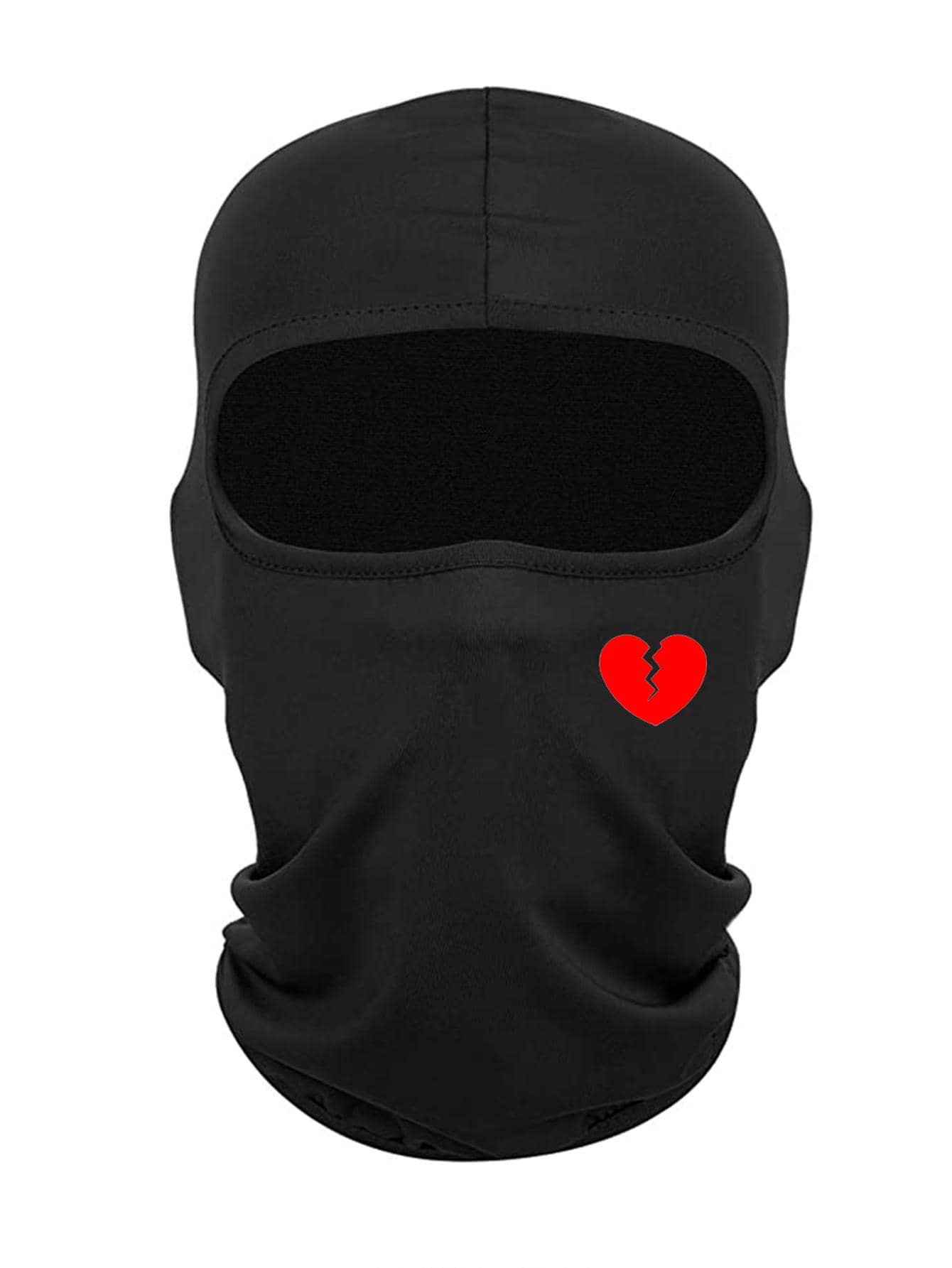 Men Heart Pattern Balaclava Cap For Outdoor - Multicolor - View 1