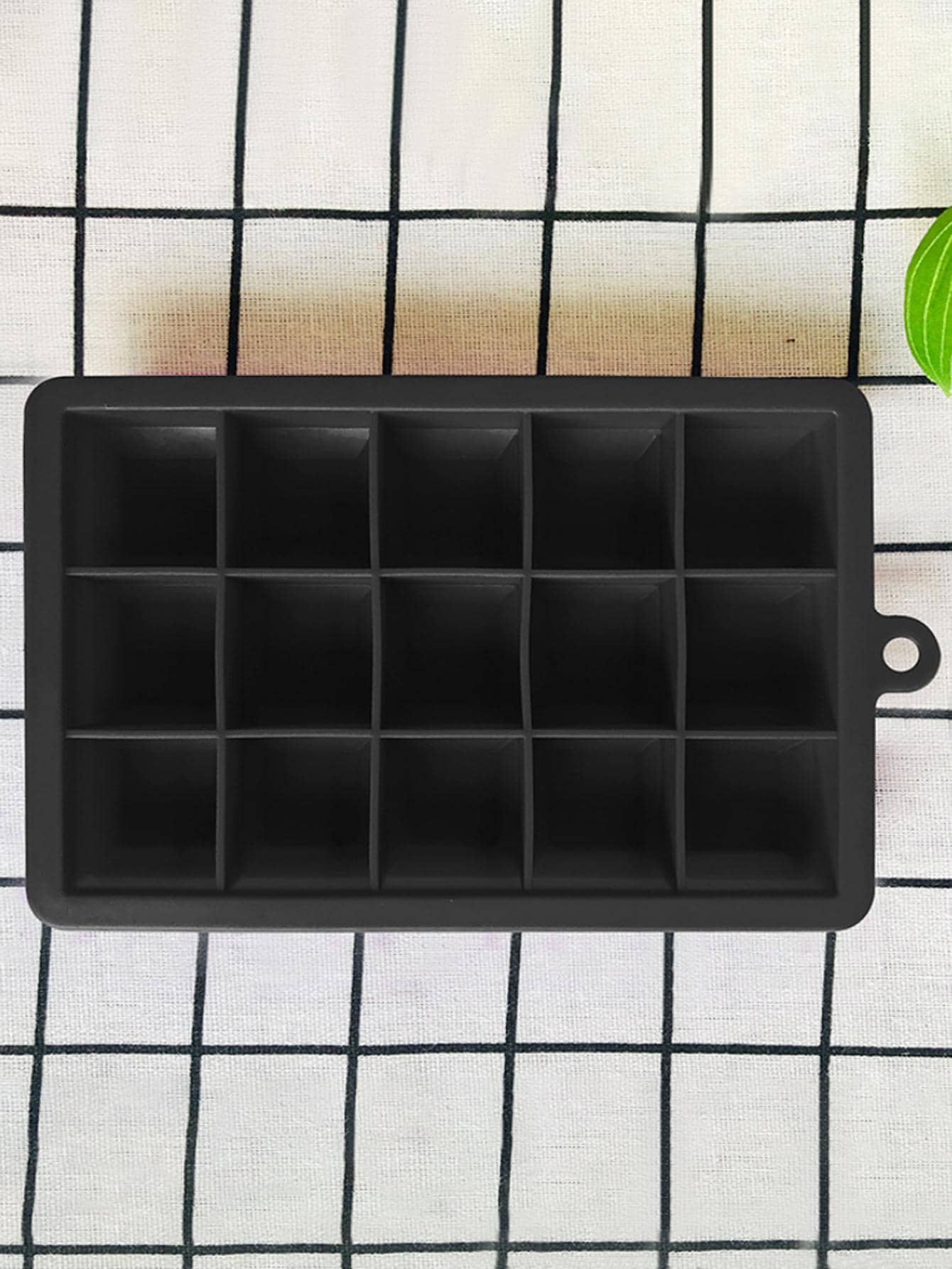 1入組矽膠冰極簡素色多格冰塊模具 - 黑色 - 查看 1