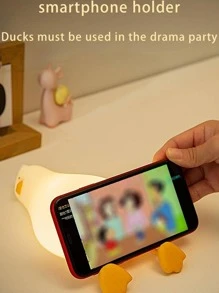 Duckling Silicone Rechargeable Bedside Night Light - Yellow - View 3