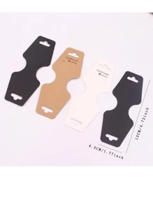 10pcs Paper Jewelry Storage Card, Modern Letter & Heart Pattern Jewelry Display Card For Home - White - View 2