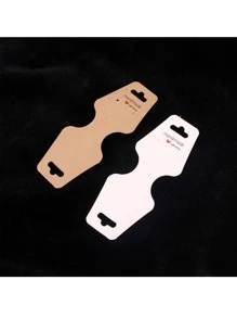 10pcs Paper Jewelry Storage Card, Modern Letter & Heart Pattern Jewelry Display Card For Home - White - View 7