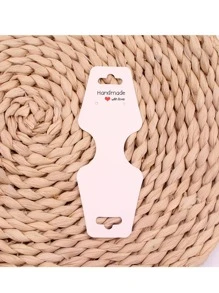 10pcs Paper Jewelry Storage Card, Modern Letter & Heart Pattern Jewelry Display Card For Home - White - View 1