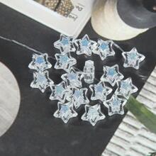 100入組/套星形DIY珠子 - 白色 - 查看 5