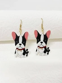 1 đôi bông tai hình chú chó dễ thương cho phụ nữ để làm quà tặng hẹn hò - Nhiều màu - Xem 1