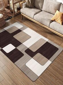 1入組幾何樣式地毯 - 黑與白 - 查看 2