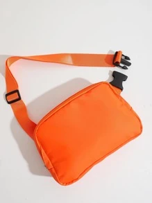 Orange Minimalist Bum Bag Adjustable Strap Waterproof For Sport - Orange - View 3