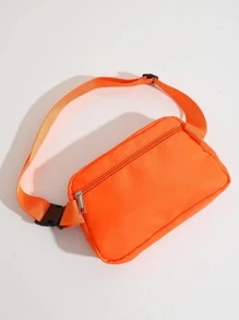 Orange Minimalist Bum Bag Adjustable Strap Waterproof For Sport - Orange - View 1