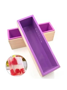 1pc Silicone Soap Mold - Purple - View 1