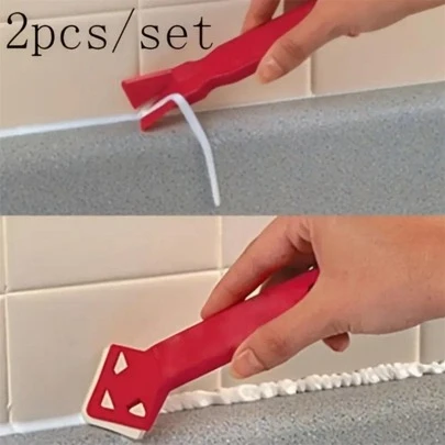 2pcs/Set Plastic Glue Angle Scraper, Modern Glue Scraper For Home