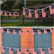 1Set Independence Day Home Decoration American Flag String Flags, Garden Independence Day Celebration Decoration Flags - Multicolor - View 4