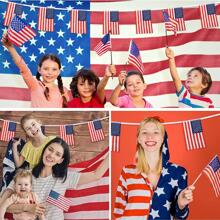 1Set Independence Day Home Decoration American Flag String Flags, Garden Independence Day Celebration Decoration Flags - Multicolor - View 6