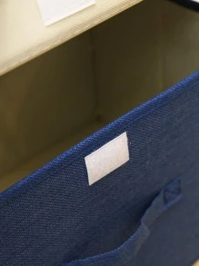 1 hộp đựng đồ vải lanh cao cấp chống thấm nước có thể gấp gọn, sắp xếp đồ đạc trên bàn làm việc và đồ gia dụng, đựng quần áo chống thấm nước và chống ẩm, không phai màu hoặc có mùi, nhiều kích cỡ và màu sắc có sẵn, khối đựng đồ bằng vải có dung tích lớn, thích hợp cho tủ quần áo, quần áo theo mùa, đồ chơi, v.v., thiết kế tiết kiệm không gian có tay cầm để dễ dàng mang theo - Màu xanh hải quân - Xem 5