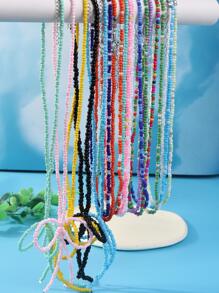 5 cái/bộ Vòng cổ đính cườm tối giản ngẫu nhiên - Nhiều màu - Xem 1