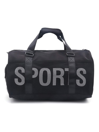 1 pièce Sac de sport d'entraînement à séparation sèche-humide avec lettrage graphique, sac de voyage