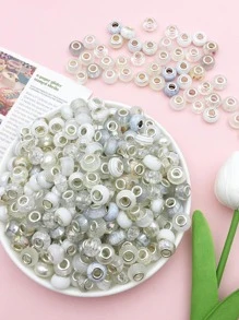 20 件/套随机混色欧式亚克力大孔珠手链隔珠适用于手链项链串珠手工配件