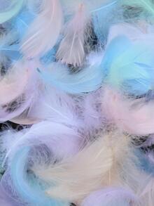 100入组羽毛設計禮品包裝紙，家用極簡樸素禮品包裝紙 - 藍色 - 查看 4