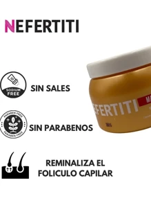 Nefertiti Kit Argán Shampoo - Crema Para Peinar - Mascarilla - Blanco - Ver 2