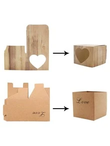 50pcs Paper Gift Box, Modern Heart & Letter Design Gift Box For Home - Multicolor - View 9