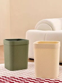 1 Thùng Rác Nhựa, Thùng Rác Đơn Giản Tối Giản Cho Gia Đình - màu xanh lá - Xem 7