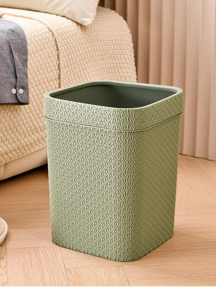 1 Thùng Rác Nhựa, Thùng Rác Đơn Giản Tối Giản Cho Gia Đình - màu xanh lá - Xem 1