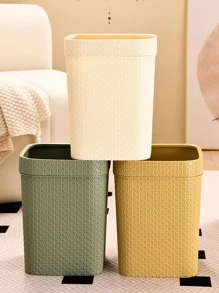 1 Thùng Rác Nhựa, Thùng Rác Đơn Giản Tối Giản Cho Gia Đình - màu xanh lá - Xem 2
