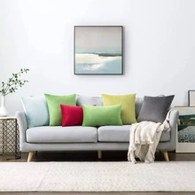 1pc Solid Cushion Cover Without Filler - Royal Blue - View 2