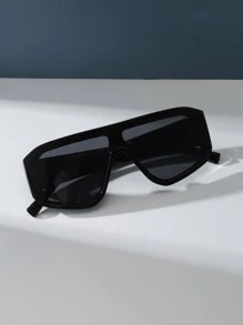 90's Vintage Geometric Frame Sunglasses-The Perfect Travel Accessory For Women Street Sunglasses Beach Sun Glasses Beach Accessories For Women Sun Glasses Sunglasses Shades Basics And Suit For Sweater Jeans Sweatpants Hoodie Jackets Dress And Long Sleeve Shirt Fashionable Shade Elegant Outfit Family Outings Travel Vacation Holiday For Summer Beach Vacation,Outdoor,Travel - 黑色 - 查看 3