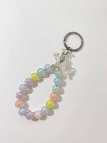 獨角獸和串珠吊墜鑰匙圈 - 彩色 - 查看 1