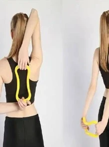 Anillo de estiramiento para pilates, Círculo de yoga de color aleatorio, equipo de fitness femenino para el hogar, masaje de fascia, ejercicio corporal, 1 pieza - Multicolor - Ver 2