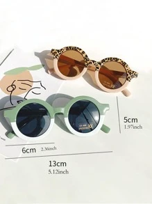Round Frame Fashion Glasses For Summer Beach Vacation,Outdoor,Travel - Green - View 3
