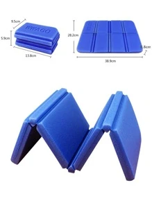 1pc Plain PE Picnic Mat - Blue - View 2