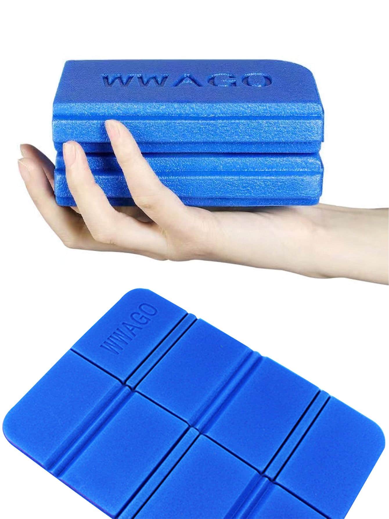 1pc Plain PE Picnic Mat - Blue - View 1